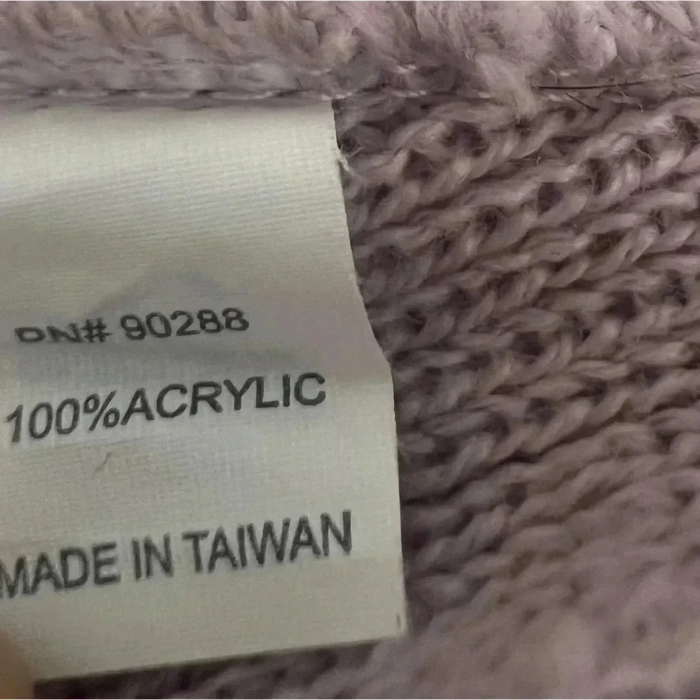 ADIDAS TREFOIL LAVENDER‎ PURPLE BEANIE  HAT STRETCH CUFF STYLE ACRYLIC